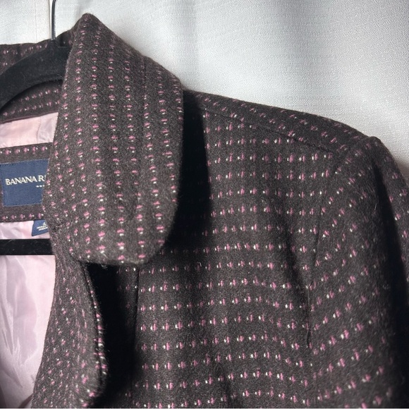 Banana Republic Wool Pea Coat Womens L Double-Breasted Preppy Academia Y2k 90s - Picture 6 of 15